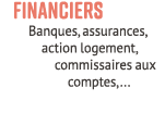 Financiers Banques, assurances, action logement, commissaires aux comptes,...
