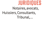 Juridiques Notaires, avocats, Huissiers, Consultants, Tribunal,… 
