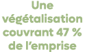 Une v g talisation couvrant 47 % de l’emprise