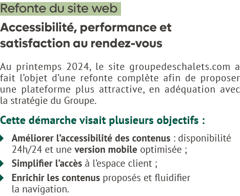 Refonte du site web Accessibilit , performance et satisfaction au rendez vous Au printemps 2024, le site groupedescha...