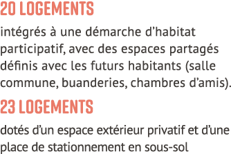 20 logements int gr s  une d marche d’habitat participatif, avec des espaces partag s d finis avec les futurs habita...