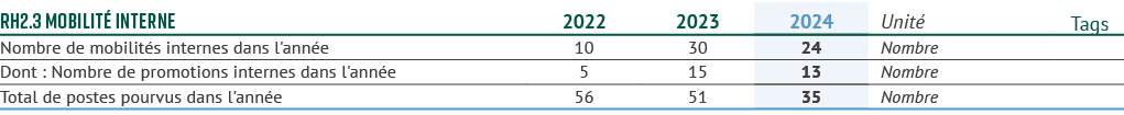 RH2.3 Mobilit interne,2022,2023,2024,Unit ,Tags,Nombre de mobilit s internes dans l'ann e,10,30,24,Nombre,,Dont : No...