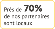 Pr s de 70% de nos partenaires sont locaux
