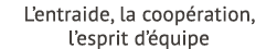 L’entraide, la coop ration, l’esprit d’ quipe 