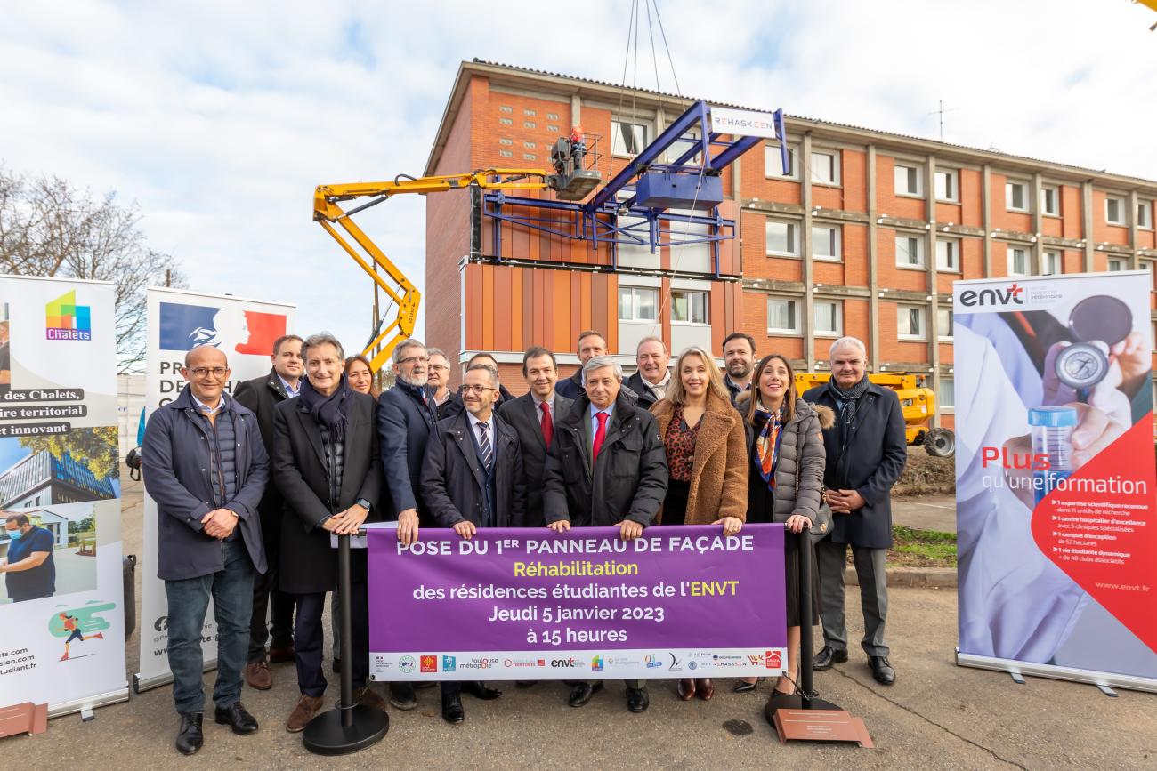 Le Groupe des Chalets, lauréat de l’appel à projet MassiRéno dans le cadre du plan France Relance, avec le projet de réhabilitation de la résidence étudiante de l’École Nationale Vétérinaire de Toulouse